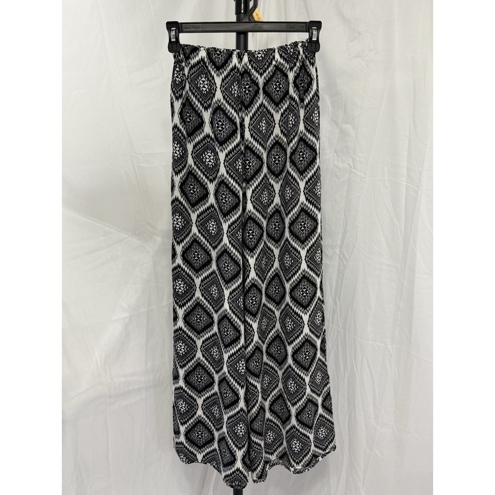 Rue 21 Pants Womensโ Small Black & White Wide Leg Elastic Waist Pull On Boho
